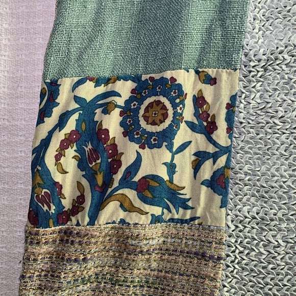 Vintage Donna Jessica art to wear silk blend patchwork tunic top size XL - Picture 10 of 13